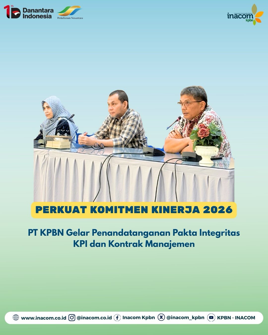 PERKUAT KOMITMEN KINERJA 2026 PT KPBN GELAR PENANDATANGANAN PAKTA INETGRITAS KPI DAN KONTRAK MANEJEMEN
