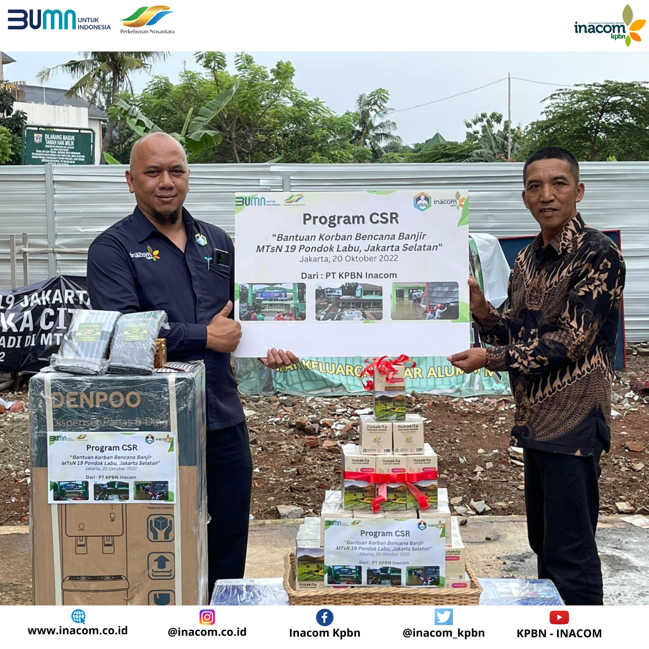 Subsidary of BUMN Holding Perkebunan Help Schools Impacted by Flood in Jakarta