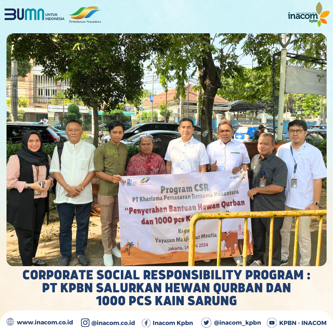 Corporate Social Responsibility Program: PT KPBN distributes sacrificial animals and 1000 pieces of sarong fabric