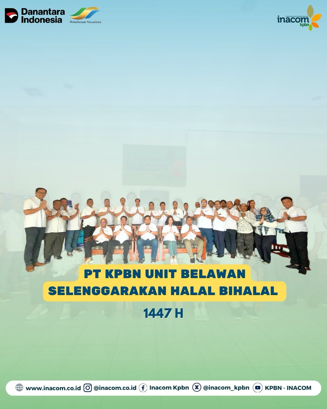 PT Kharisma Pemasaran Bersama Nusantara (PT KPBN) Unit Belawan turut menggelar kegiatan silaturahmi yang diikuti oleh seluruh karyawan di Kantor Tangki Timbun Belawan pada tahun 2026