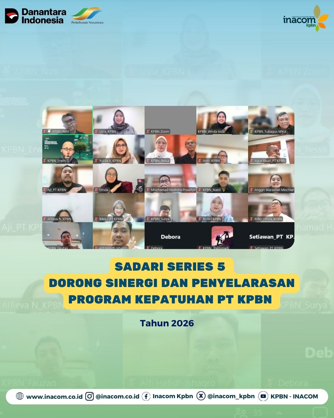 SADARI Series 5 Dorong Sinergi dan Penyelarasan Program Kepatuhan PT KPBN Tahun 2026