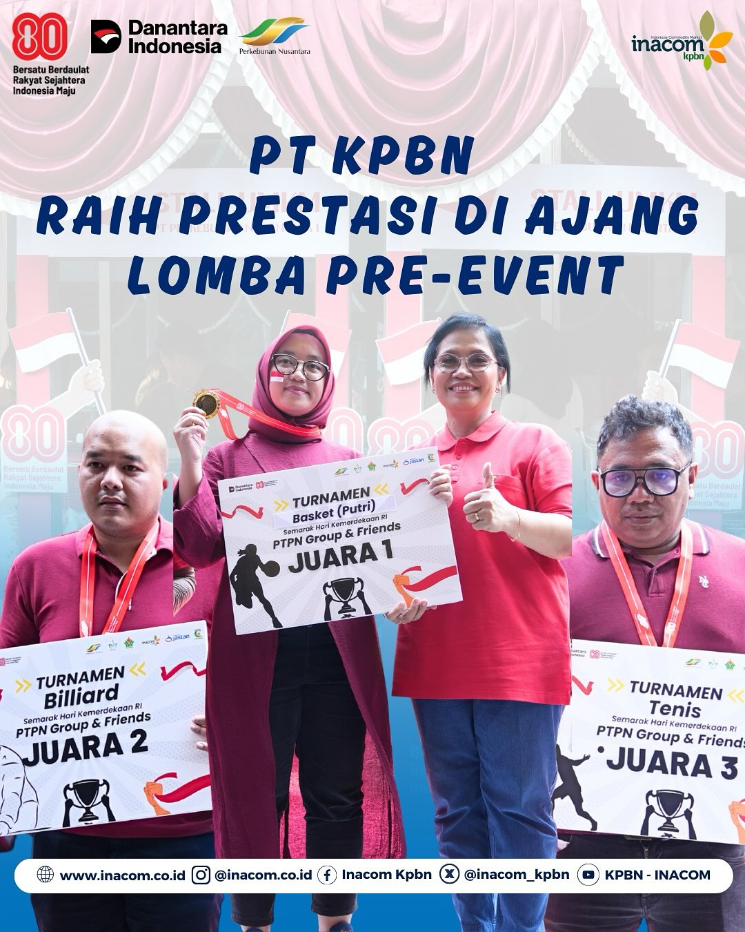 PT KPBN Ikuti Peringatan HUT ke-80 Republik Indonesia dan Raih Prestasi di Ajang Lomba Pre-Event
