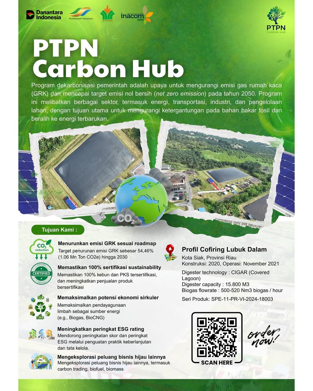 PTPN Group melalui PTPN Carbon Hub hadir mendukung Program Dekarbonisasi Pemerintah demi mencapai Nett Zero Emission 2050