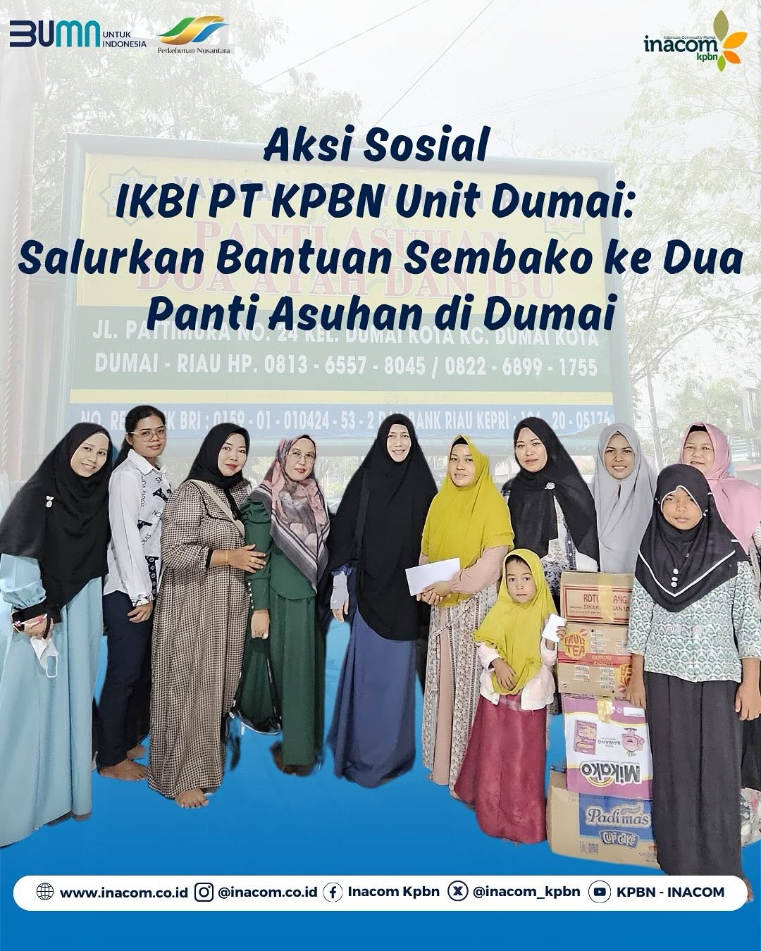 Social Initiative by IKBI PT KPBN Dumai Unit: Providing Assistance to Two Orphanages in Dumai